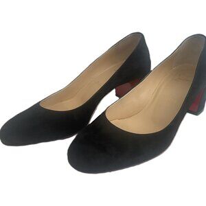 Christian Louboutin Black Suede Pumps | Size 8 (38 Euro) | 2” Heel